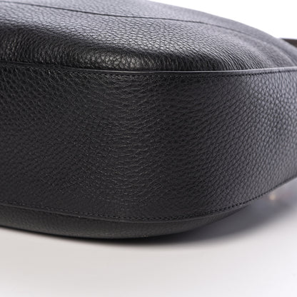 Prada Vitello Daino Zippered Messenger Hobo Black 10 of 10