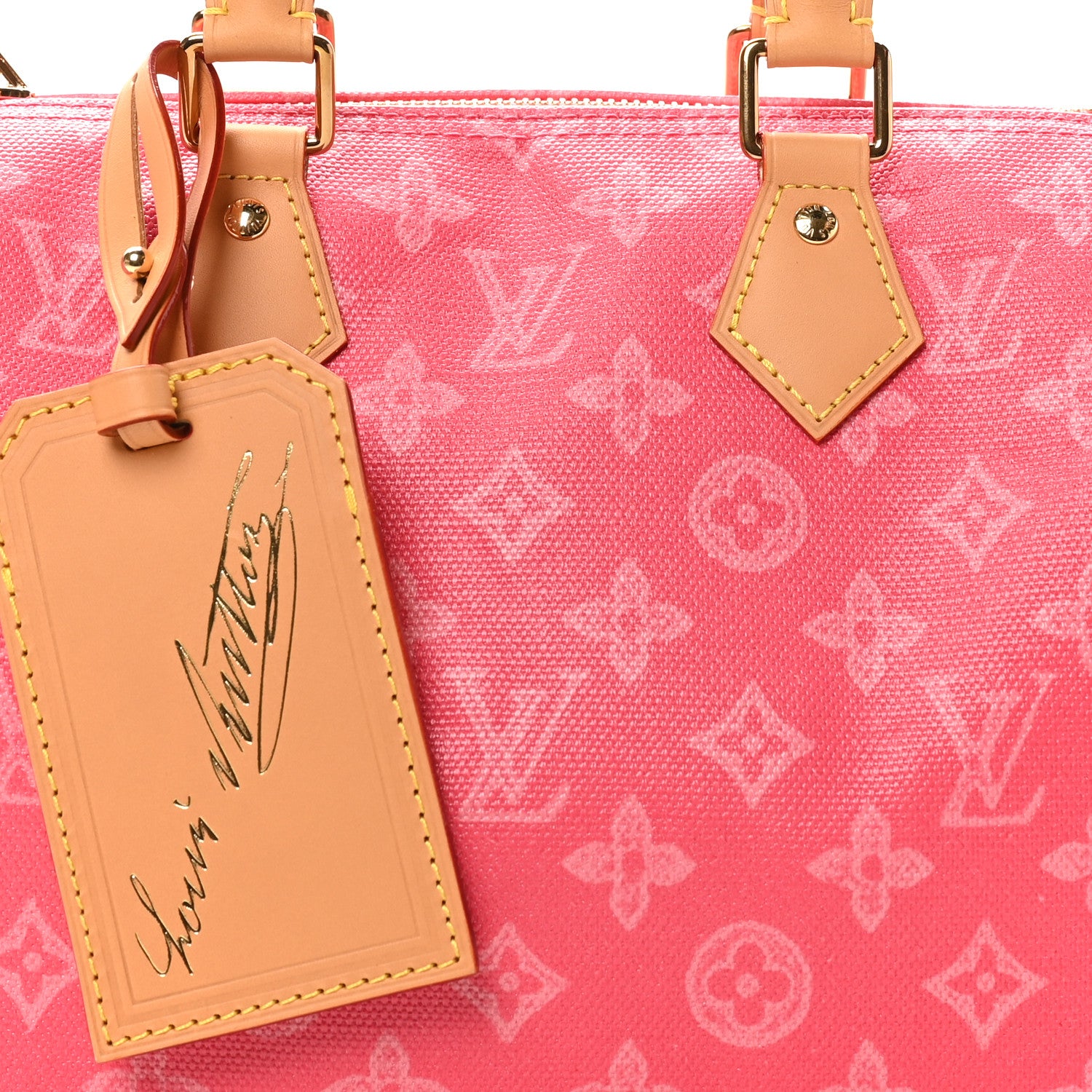 Louis Vuitton Monogram Origine Speedy Bandouliere 25 Rose Ruban 7 of 9