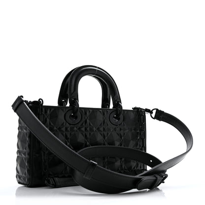 Christian Dior Calfskin Cannage Diamond Medium Lady D-Joy Black 3 of 14