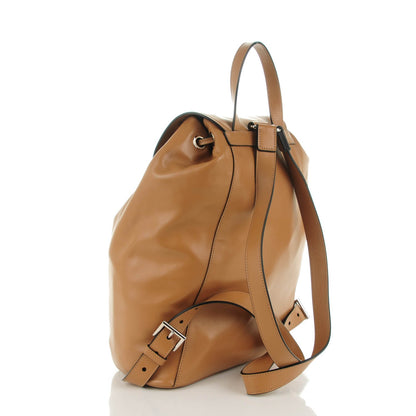 Prada Soft Calf Cinch Backpack Caramel 3 of 8