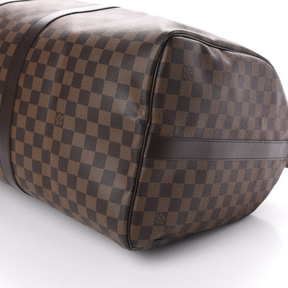 Louis Vuitton Damier Ebene Keepall Bandouliere 55 8 of 9