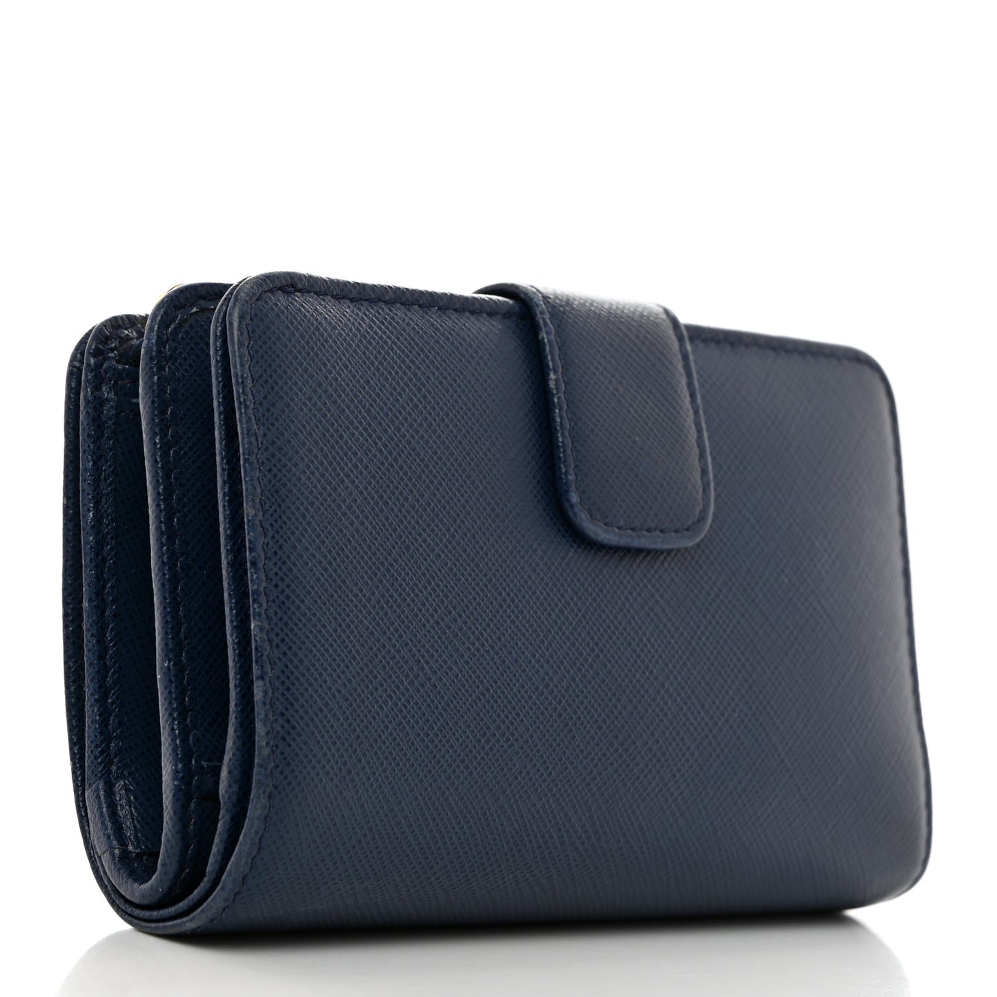 Saffiano Metal Compact Wallet Bluette