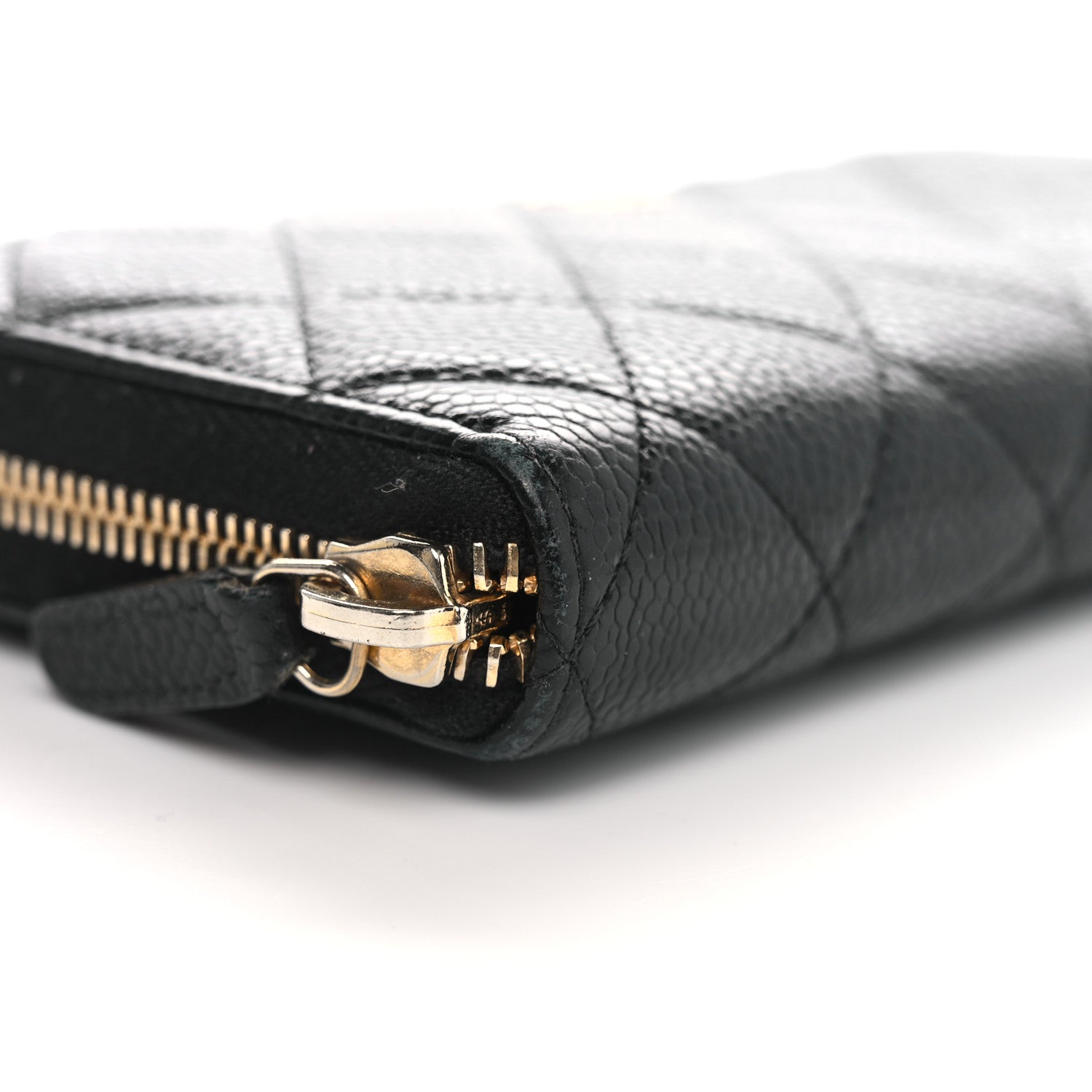 Chanel Caviar Quilted Large Gusset Zip Around Wallet Black 9 of 15