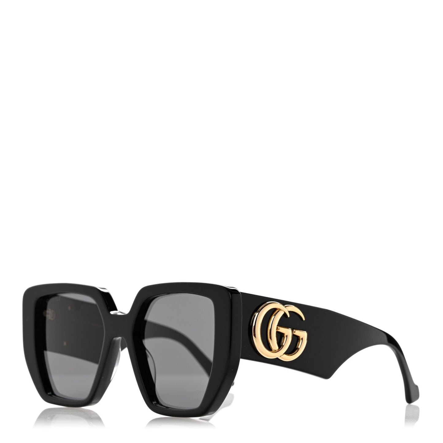 Acetate Square Frame Sunglasses GG0956S Black