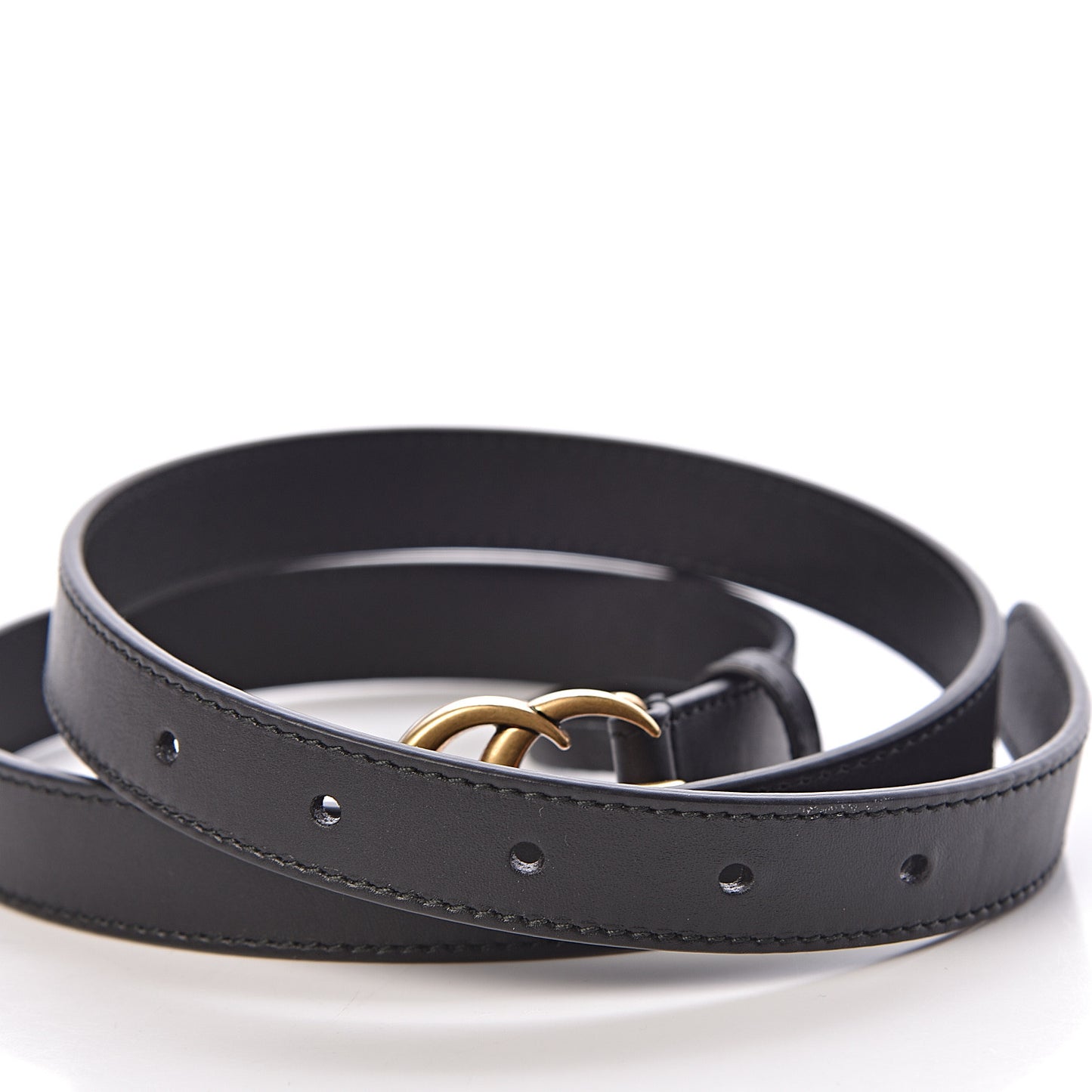 Calfskin Double G 20mm Belt 80 32 Black