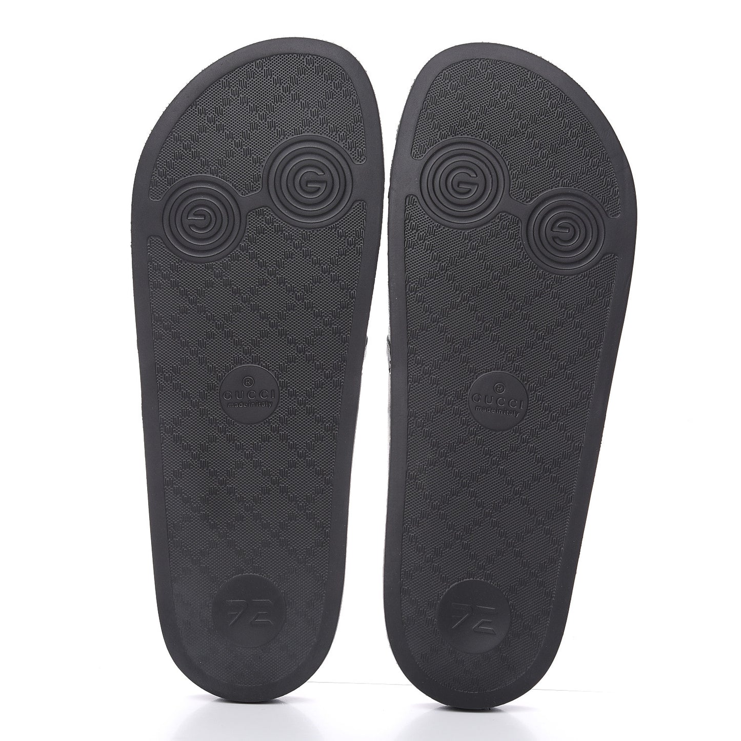 X SEGA Supreme Canvas GUCCY Stars Mens Slide Sandals 9 Black Gold