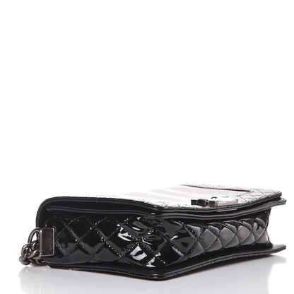 Chanel Patent New Medium Boy Reverso Flap Black 4 of 7