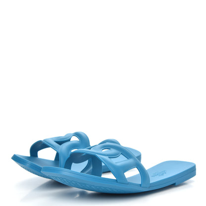 Hermes Rubber Aloha Sandals 37 Bleu Vif 3 of 8
