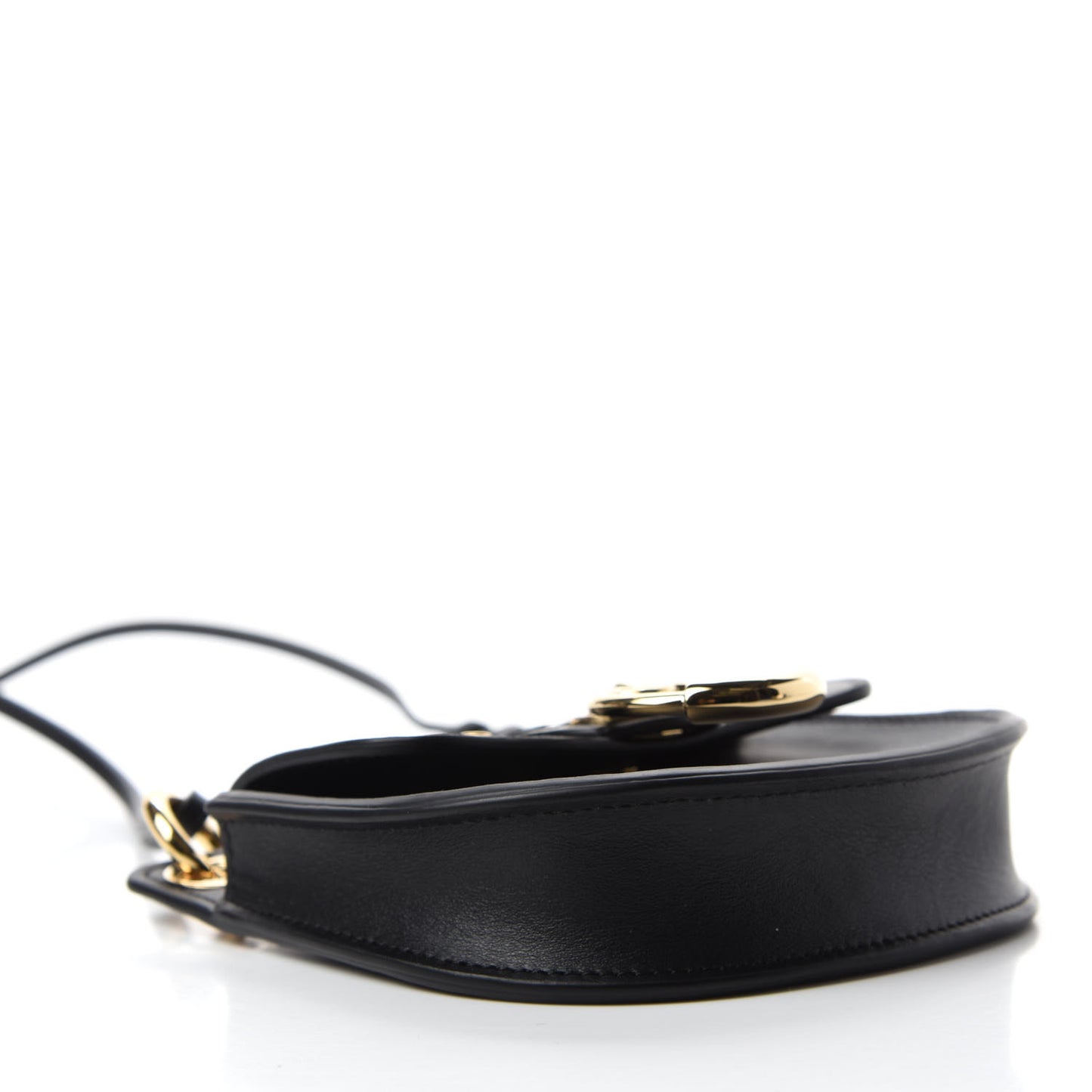 Shiny Calfskin Tess Mini Crossbody Bag Black