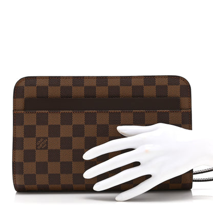 Louis Vuitton Damier Ebene Pochette Saint Louis Clutch 2 of 10