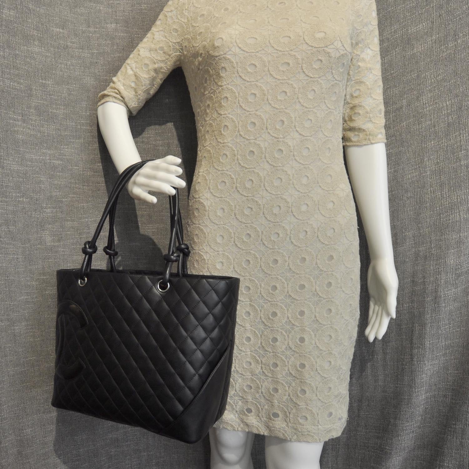 Chanel Calfskin Quilted Large Cambon Tote Black 2 of 8