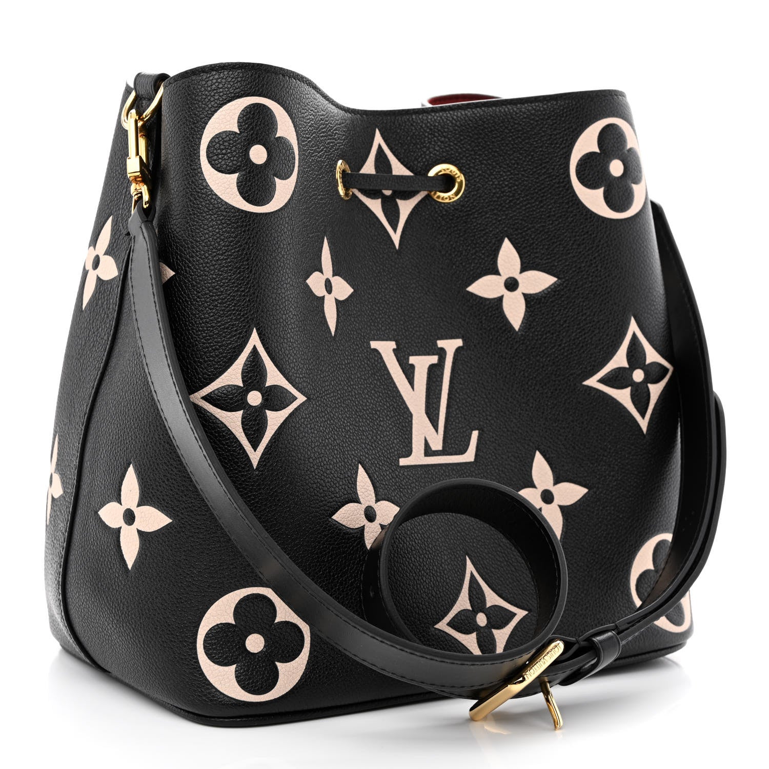 Louis Vuitton Empreinte Monogram Giant Neonoe MM Black Beige 3 of 11