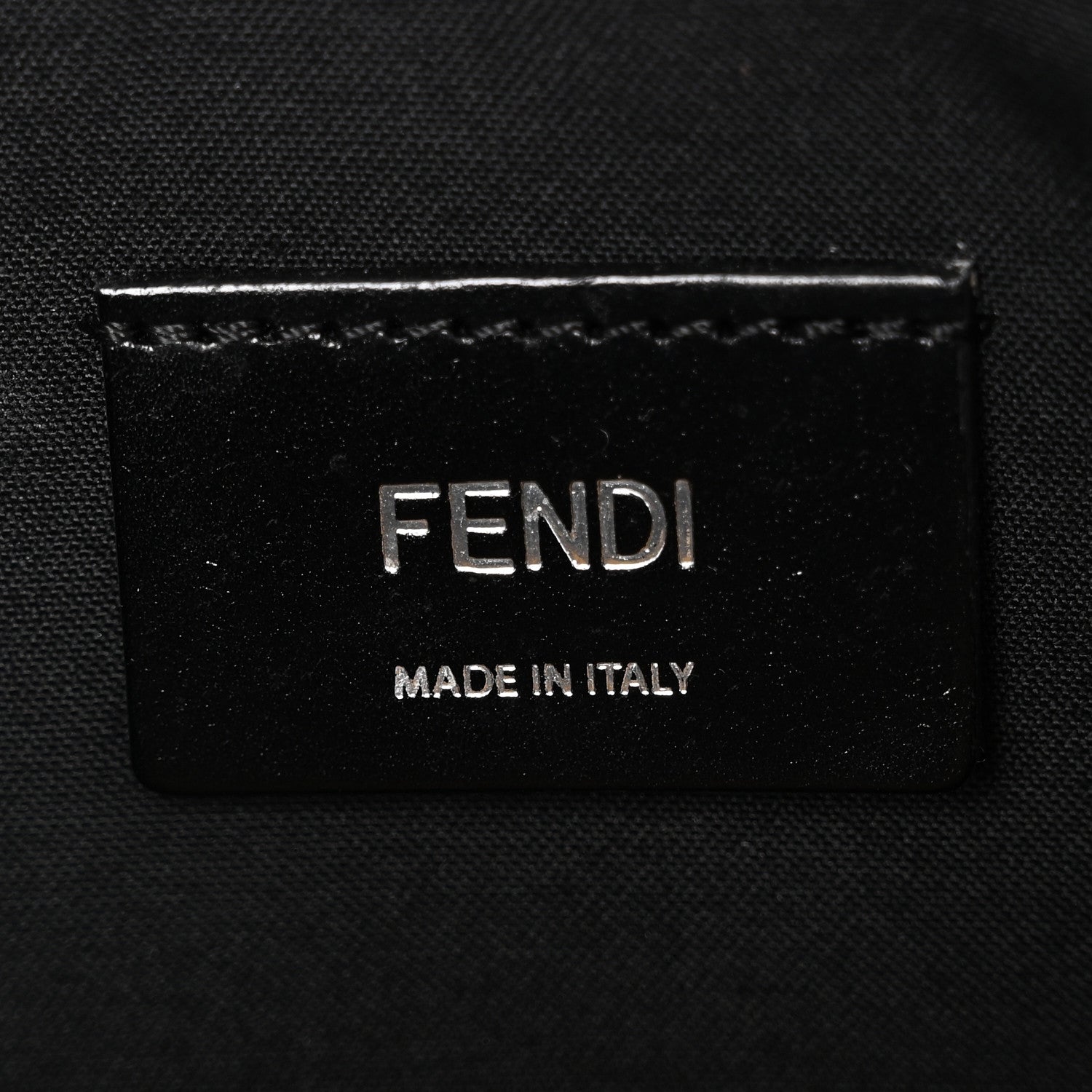 Fendi Glazed Fabric Vitello Cover FF 1974 Diagonal Bi-Color Medium Camera Case Tobacco Moro Sand Black 6 of 10