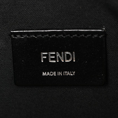 Fendi Glazed Fabric Vitello Cover FF 1974 Diagonal Bi-Color Medium Camera Case Tobacco Moro Sand Black 6 of 10