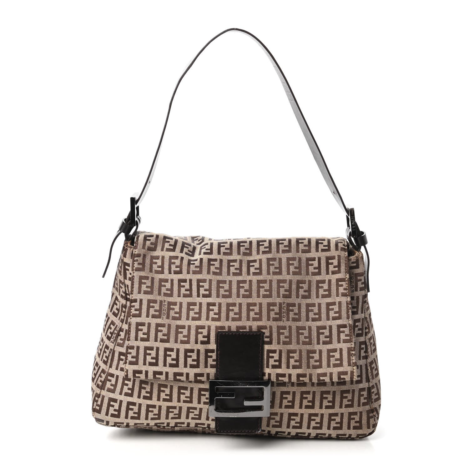 Fendi Zucchino Mama Baguette Dark Brown 1 of 9