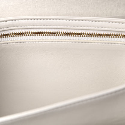 Celine Shiny Calfskin Medium Triomphe White 12 of 14