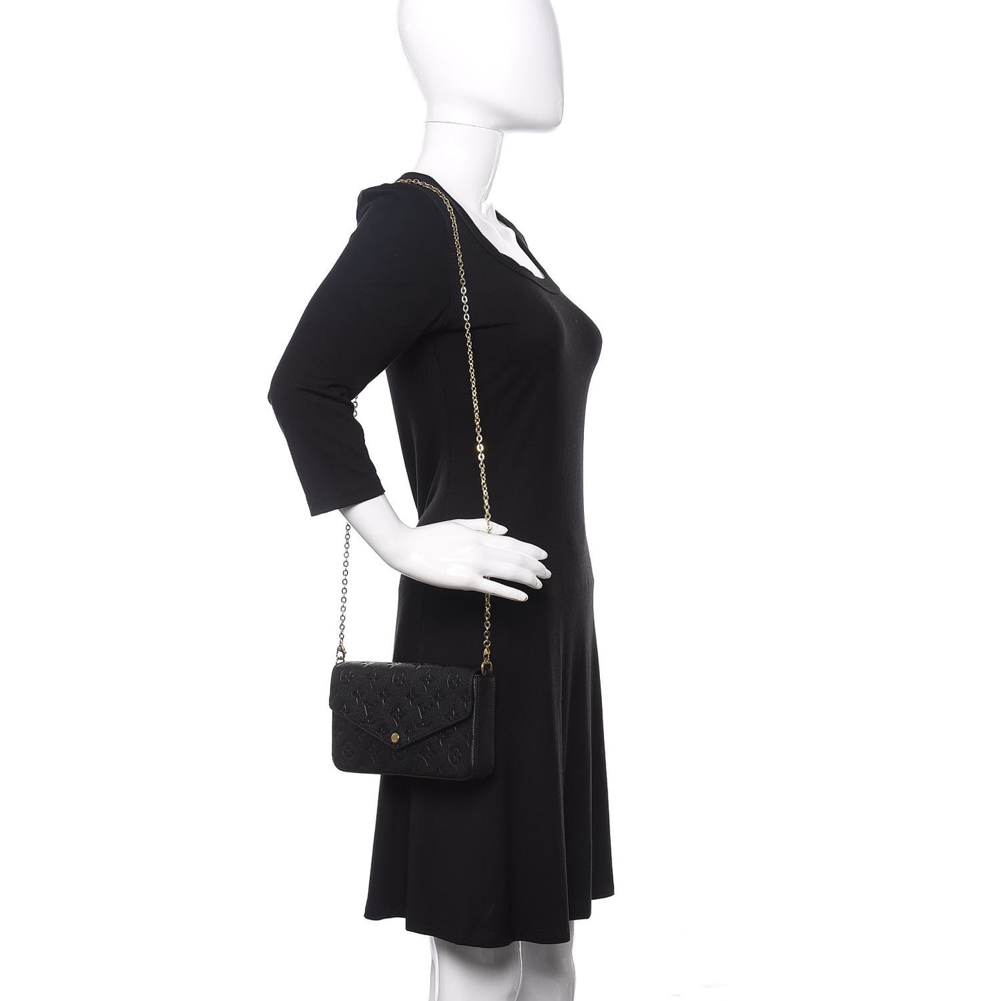 Empreinte Pochette Felicie Chain Wallet Black