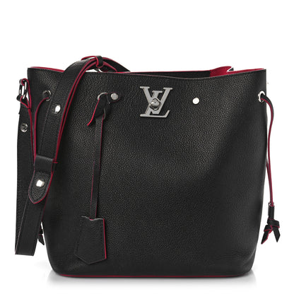 Louis Vuitton Calfskin Lockme Bucket Black 1 of 9