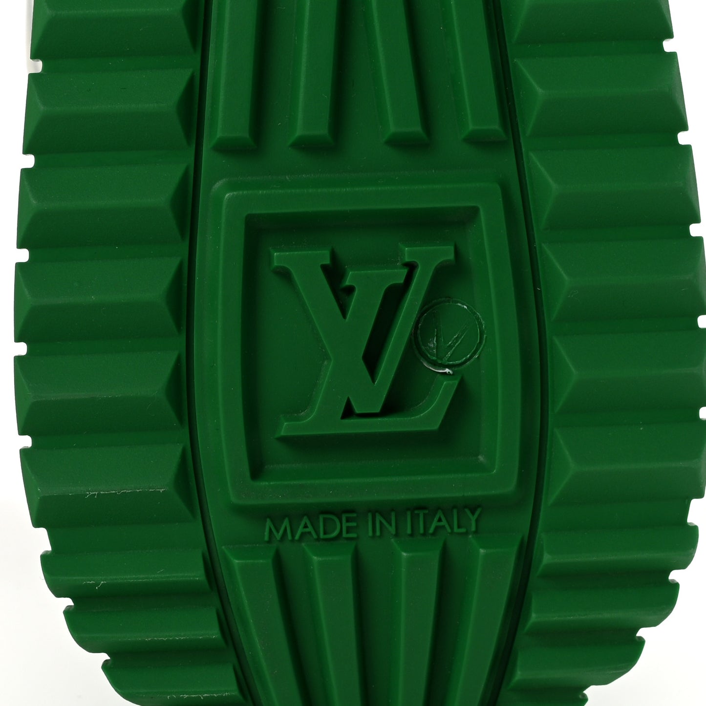Calfskin Monogram Run Away Sneakers 36.5 White Green