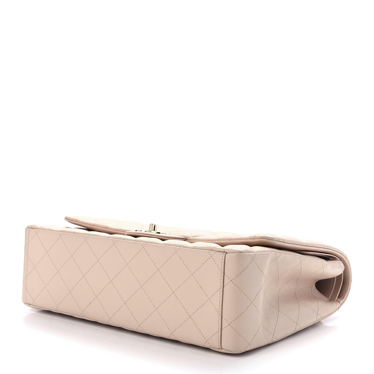 Chanel Caviar Quilted Maxi Double Flap Beige 10 of 13