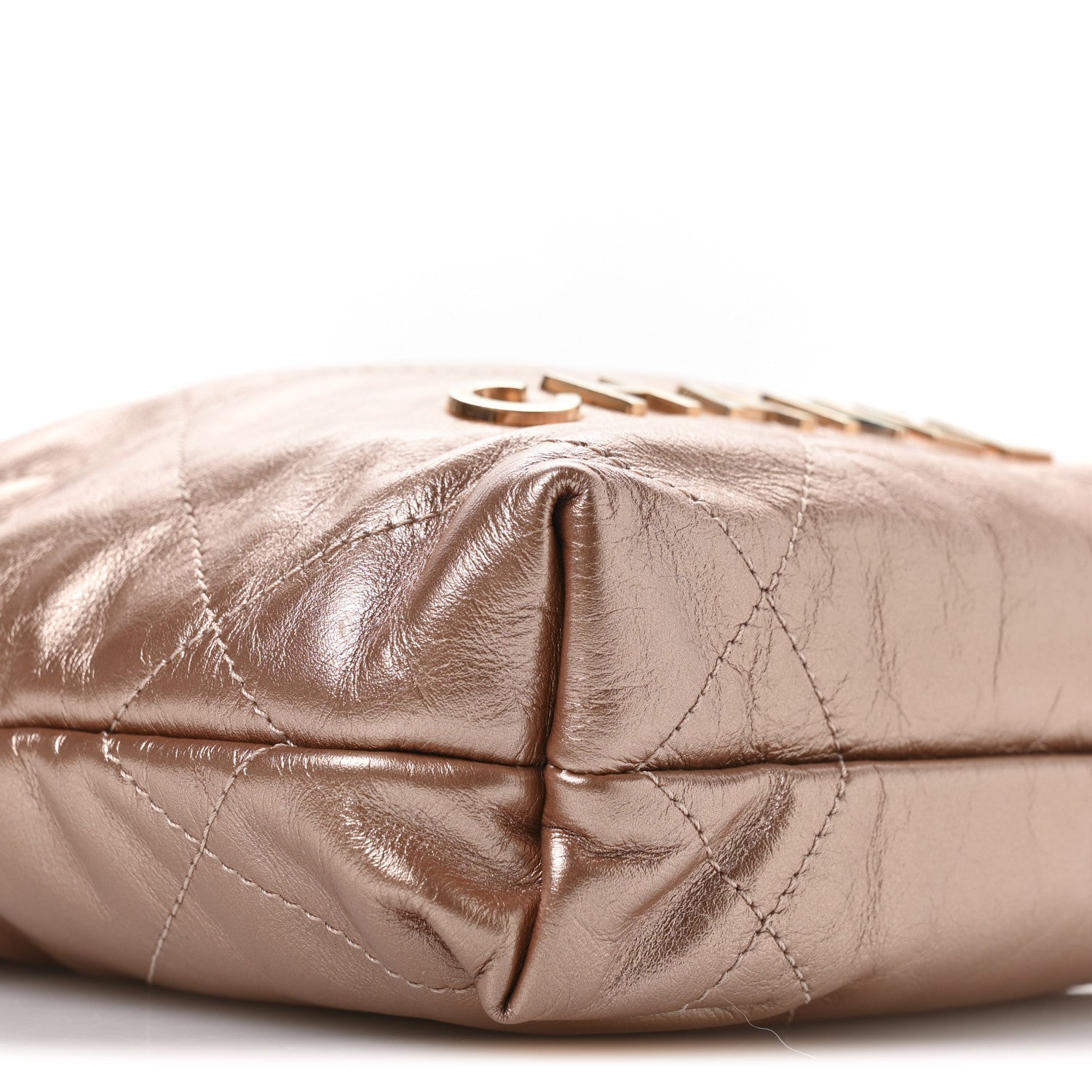Chanel Metallic Calfskin Quilted Mini Chanel 22 Copper 9 of 11