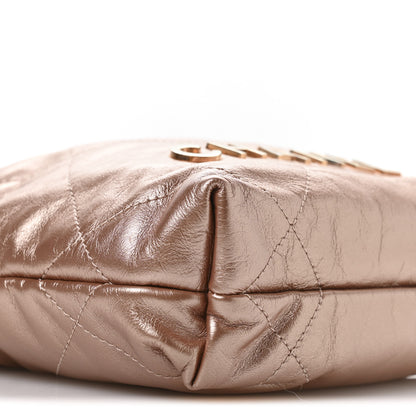 Chanel Metallic Calfskin Quilted Mini Chanel 22 Copper 9 of 11