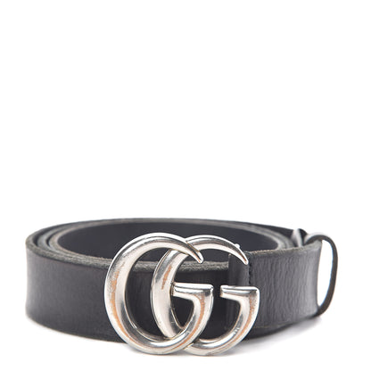 Gucci Cuoio Toscano Nickel Double G 30mm Belt 90 36 Black 1 of 7