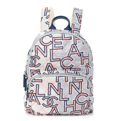 Chanel Nylon Stitched Printed Logo Backpack Multicolor 1 of 12