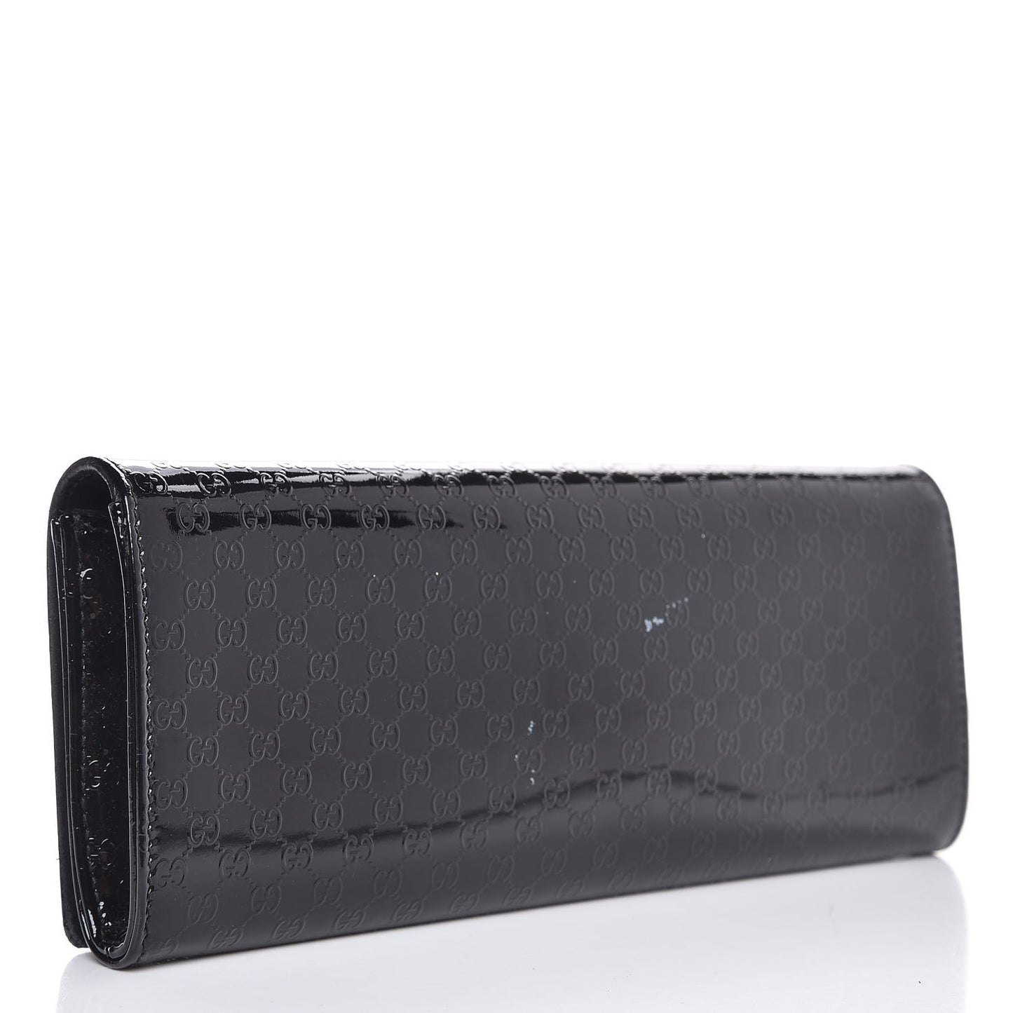 Patent Microguccissima Small Broadway Clutch Black