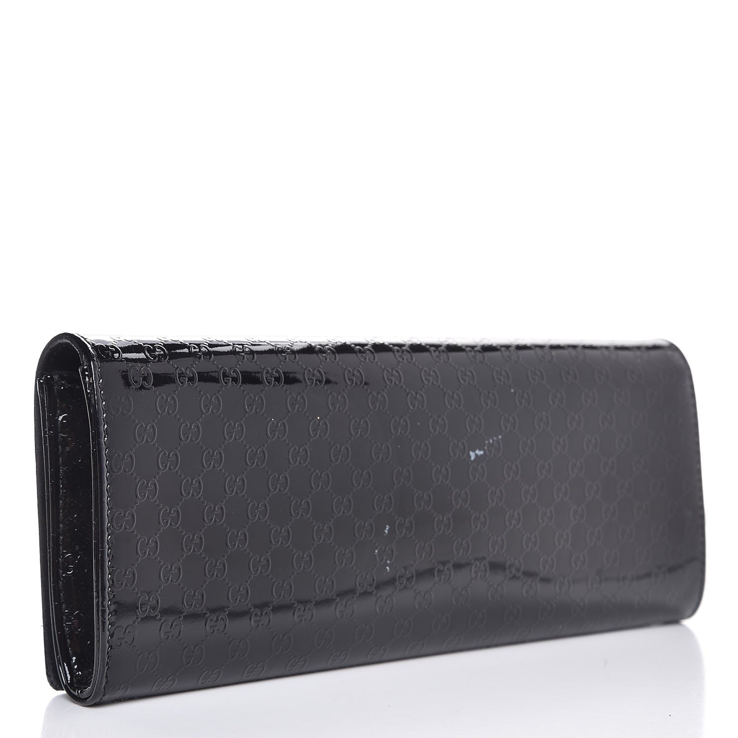 Gucci Patent Microguccissima Small Broadway Clutch Black 3 of 9