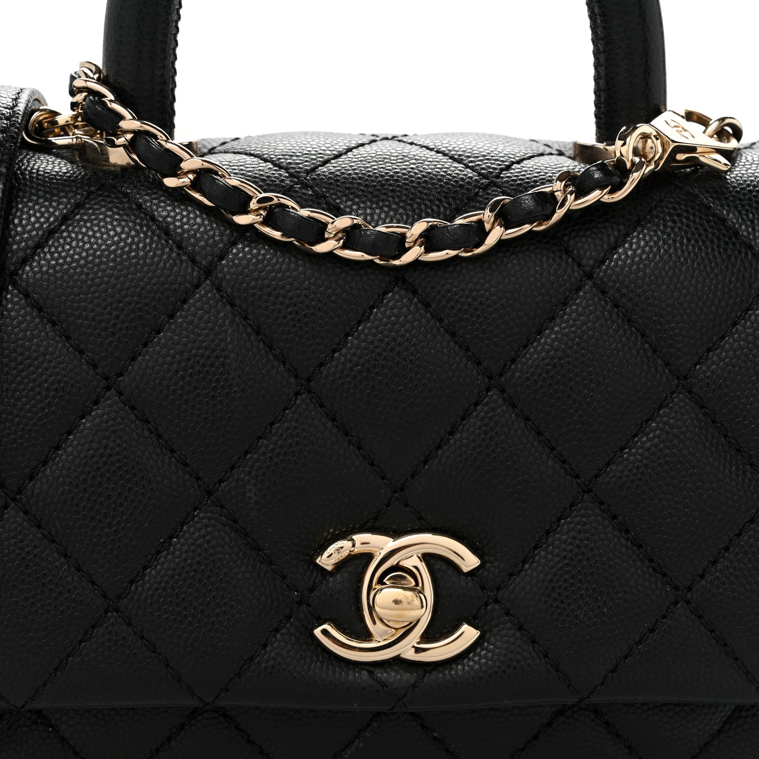 Chanel Caviar Quilted Extra Mini Coco Handle Flap Black 8 of 11