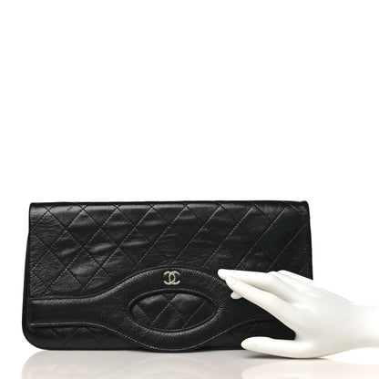 Chanel Shiny Crumpled Calfskin Large 31 Pouch Black 2 of 9