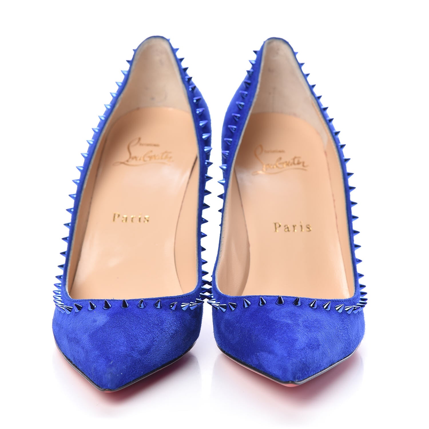 Christian Louboutin Veau Velours Anjalina 85 Pumps 36 Azulejo 2 of 8