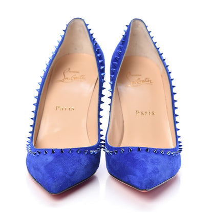 Christian Louboutin Veau Velours Anjalina 85 Pumps 36 Azulejo 2 of 8
