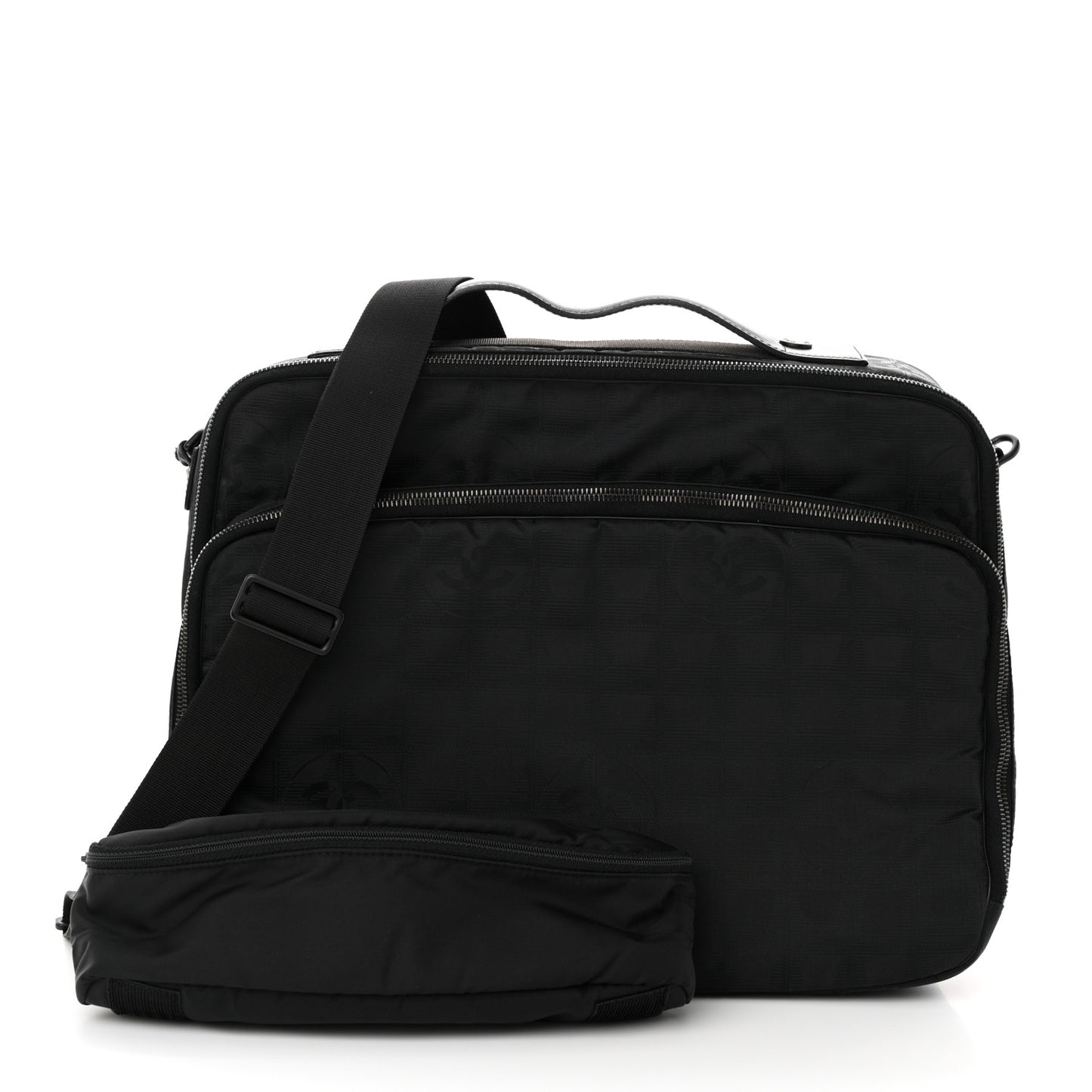 Nylon Travel Laptop Briefcase Black