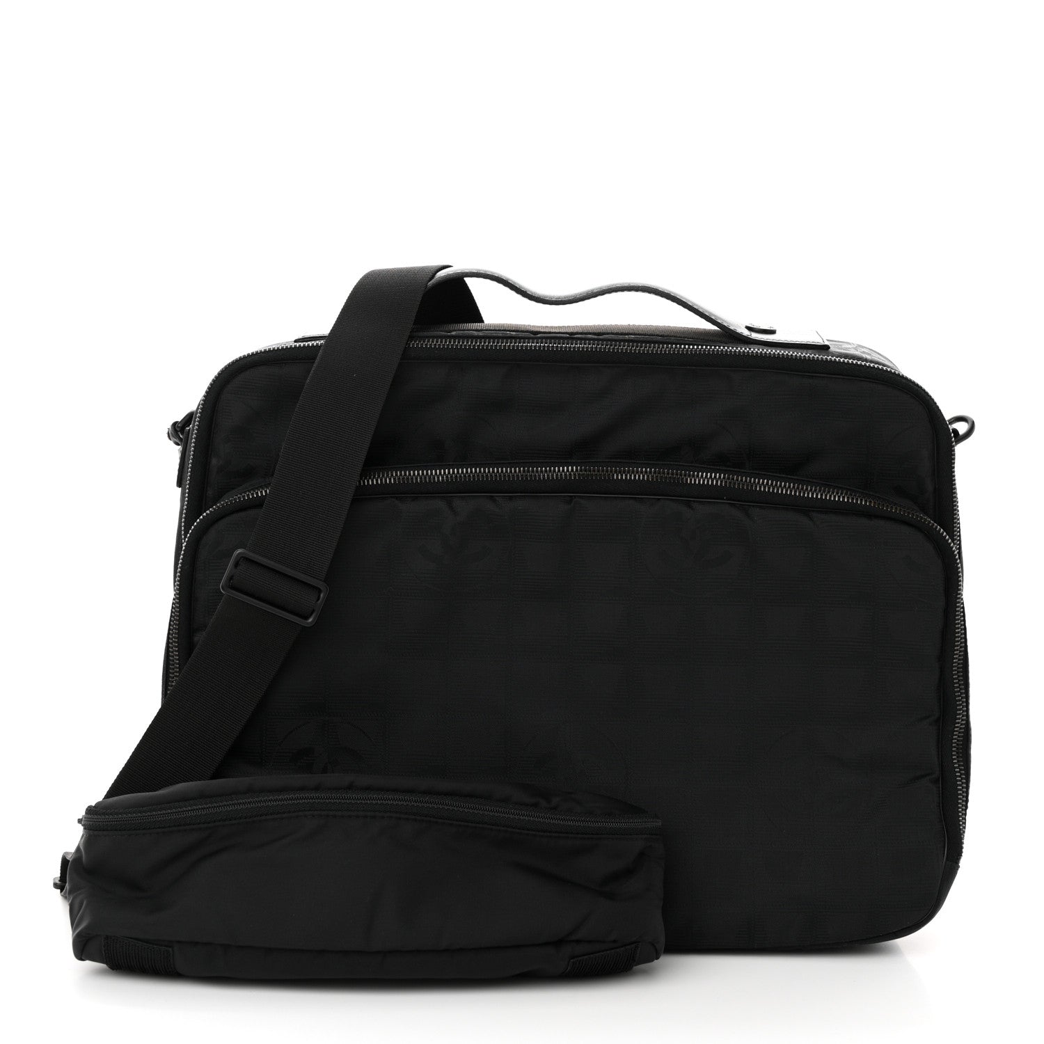 Chanel Nylon Travel Laptop Briefcase Black 3 of 17