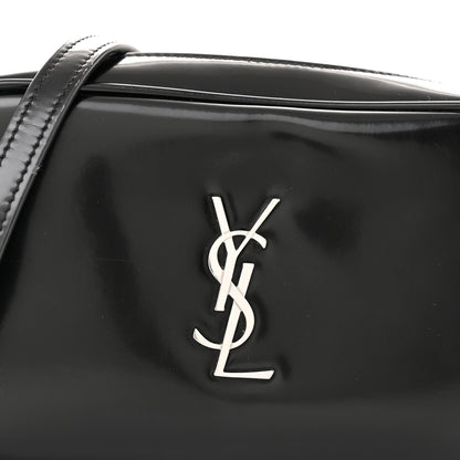 Saint Laurent Shiny Calfskin Monogram Mini Lou Camera Bag Black 8 of 14