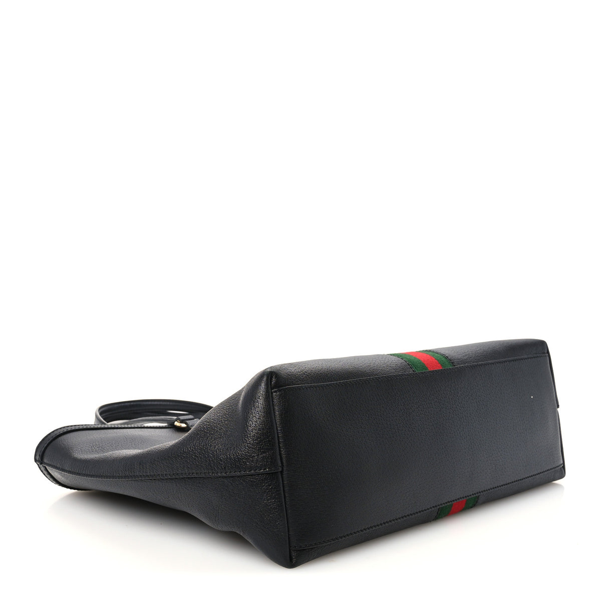 Gucci Textured Calfskin Web Medium Ophidia Shopping Tote Black 4 of 12