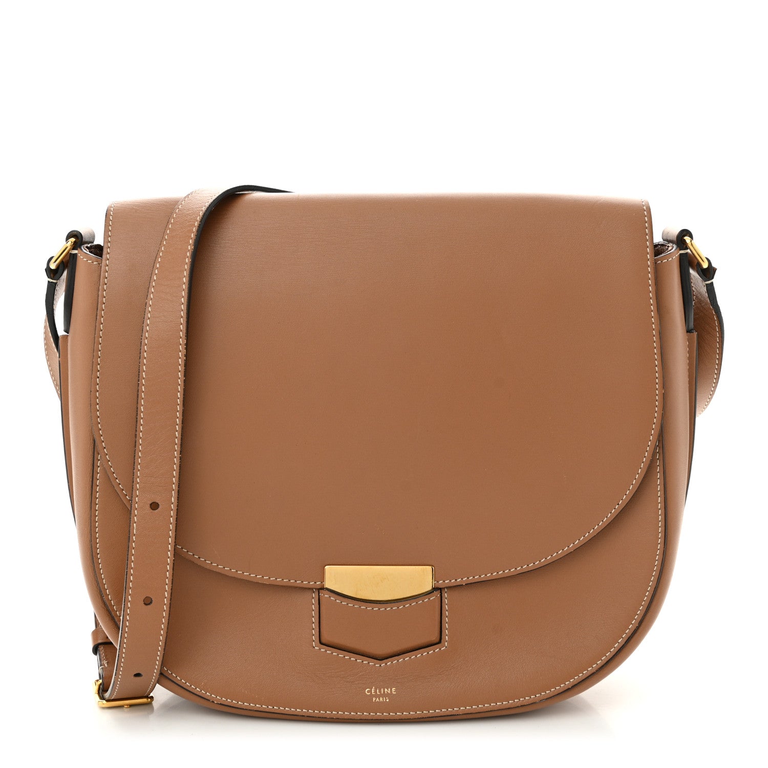 Celine Supersoft Calfskin Medium Trotteur Caramel 1 of 15