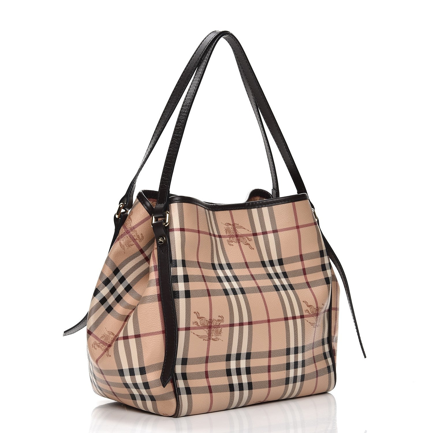 Burberry Haymarket Check Small Canterbury Tote Chocolate 3 of 11