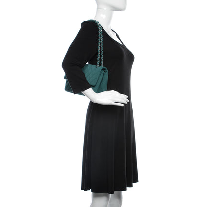 Chanel Jersey Quilted Medium Double Flap Green 2 of 10