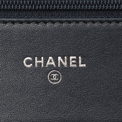 Chanel Patent Quilted Brilliant Wallet On Chain WOC Dark Blue 6 of 9