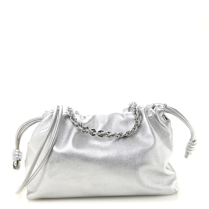 Loewe Metallic Nappa Donut Chain Flamenco Knot Silver 1 of 9