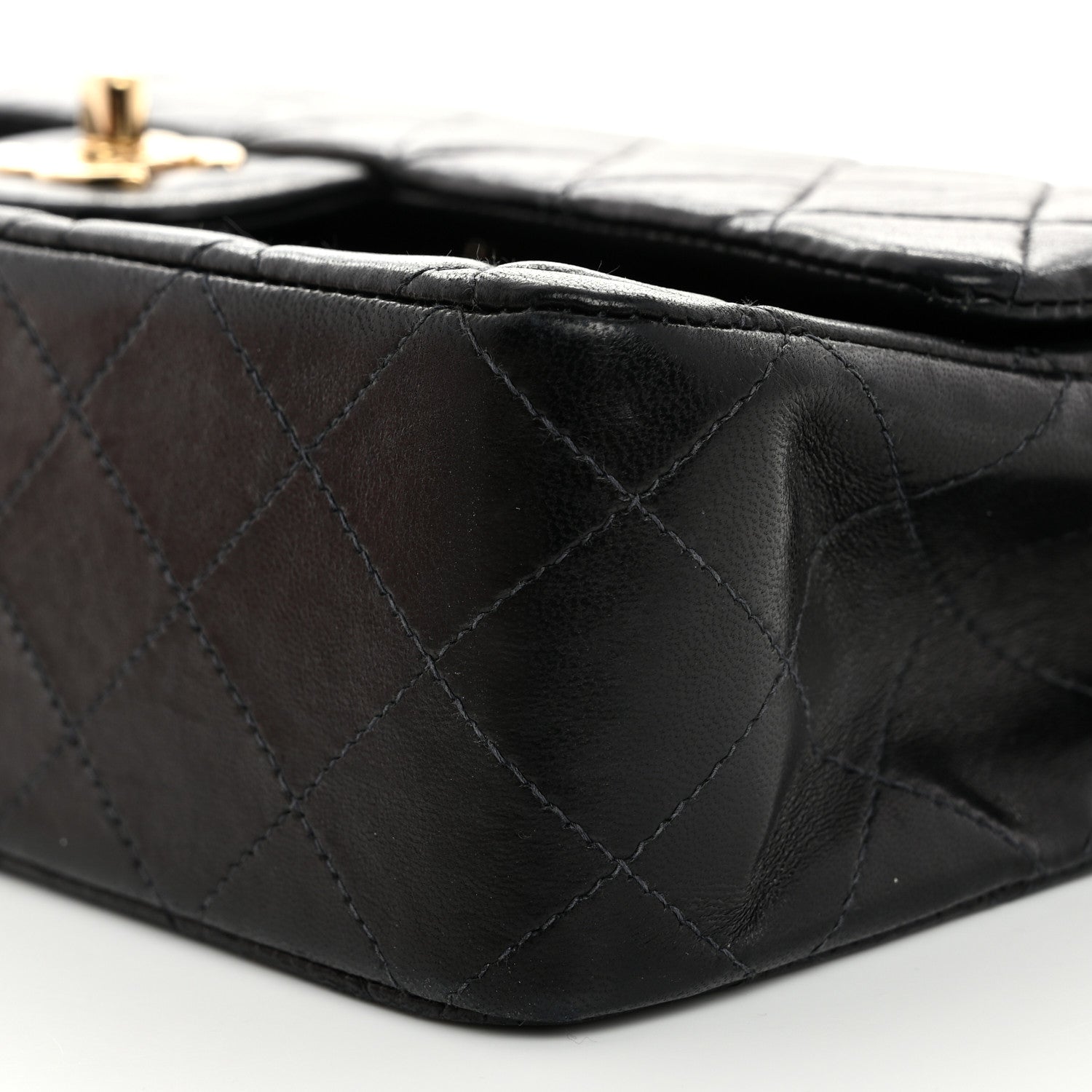 Chanel Lambskin Quilted Medium Double Flap Black 10 of 12