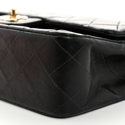 Chanel Lambskin Quilted Medium Double Flap Black 10 of 12