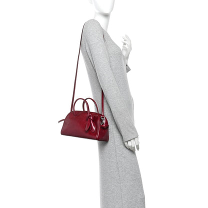 Jacquemus Shiny Calfskin Small Turismo Bag Burgundy 2 of 10