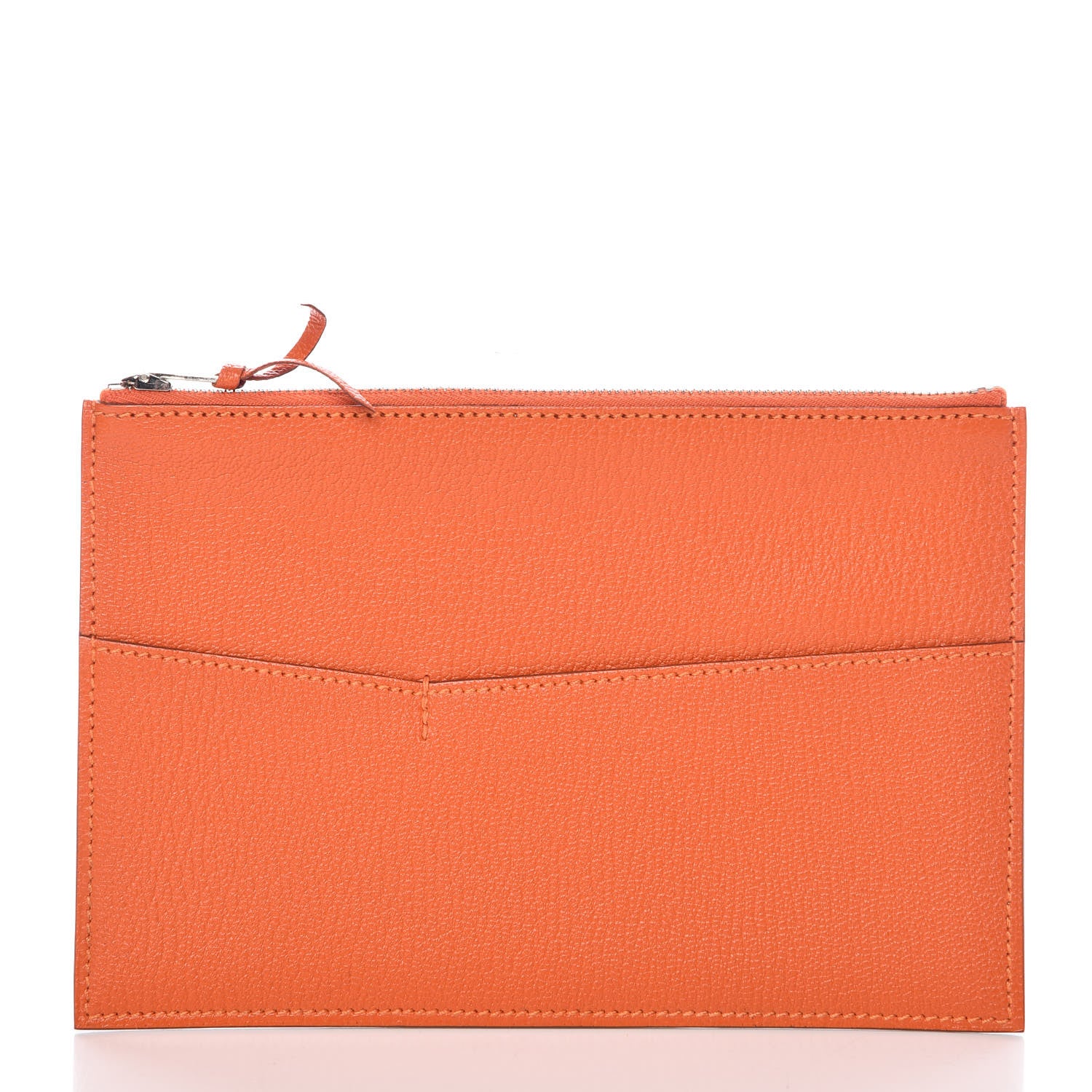 Hermes Chévre Mysore Envelope Trio Wallet Rouge Tomate Orange Lime 6 of 17