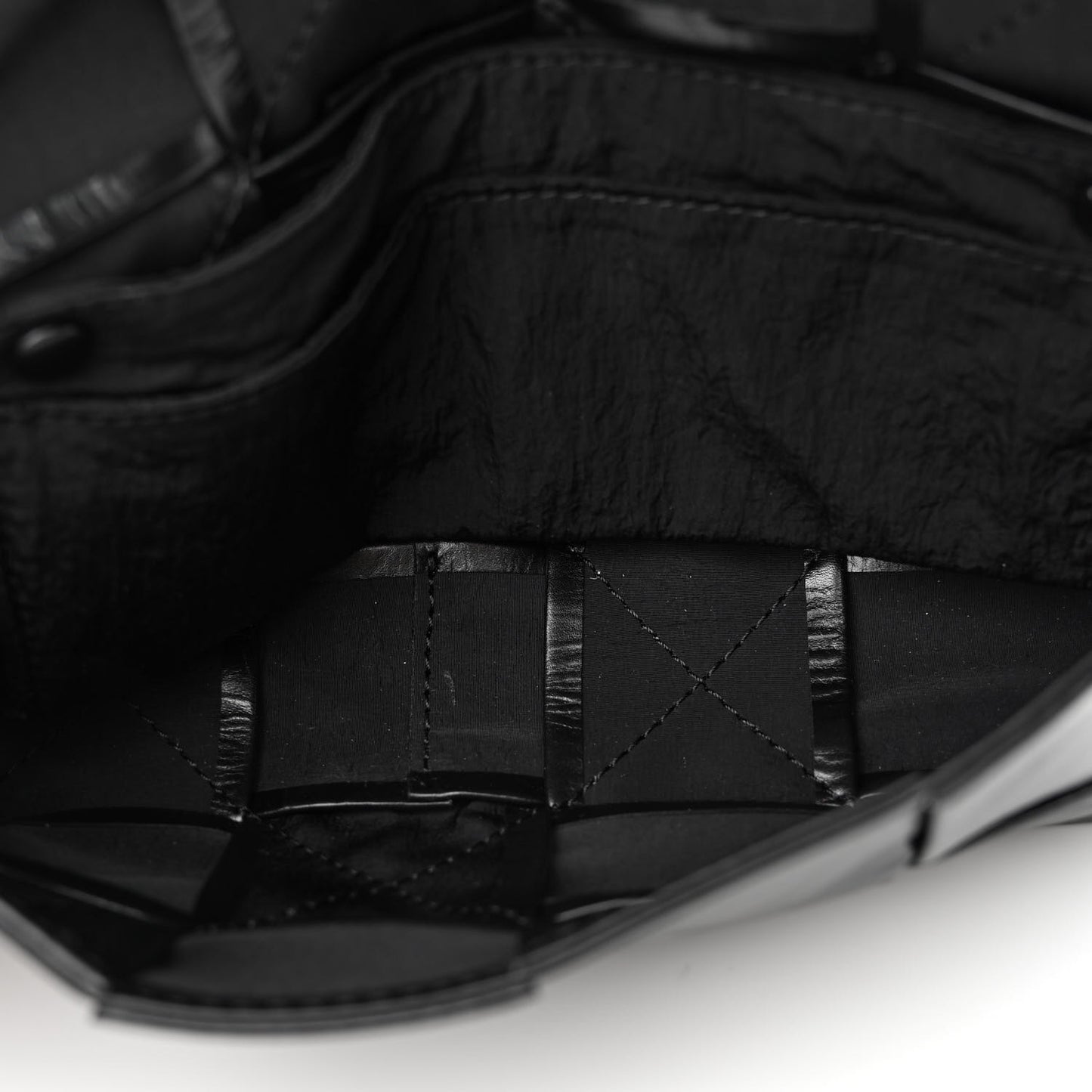 Paper Calfskin Intrecciato Cassette Belt Bag Black