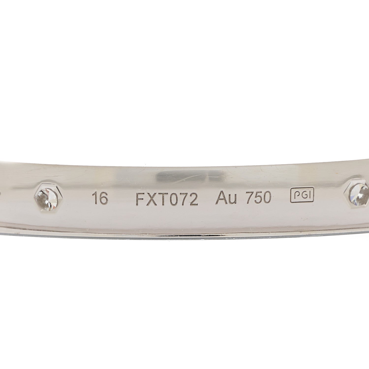 Cartier 18K White Gold 4 Diamond LOVE Bracelet 16 4 of 7