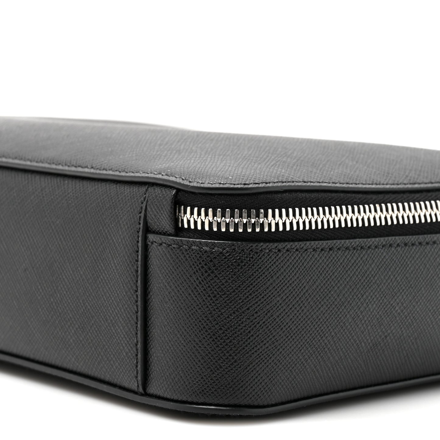 Saffiano Travel Medium Brique Crossbody Bag Black